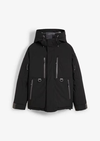 Wodoodporna kurtka narciarska ze śniegołapem. Białe kurtki damskie bonprix, bez wzorów, bez kaptura. Za 429.99 zł.