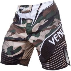 Spodenki do MMA męskie Venum Hero. Zielone szorty męskie VENUM, z mikrofibry, bez kołnierzyka. Za 280.07 zł.