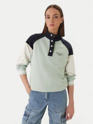 Guess Bluza GUESS x NORTH SAILS W6GQ12 K3481 Zielony Regular Fit. Zielone bluzy bez kaptura damskie Guess, m, z bawełny. Za 469.99 zł.