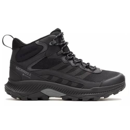 Buty trekkingowe męskie Merrell Speed Strike 2 Mid Gtx. Czarne buty trekkingowe męskie MERRELL, z gore-texu, za kostkę, bez zapięcia, trekkingowe, gore-tex. Za 499.00 zł.