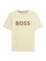 BOSS T-Shirt J52711 D Beżowy Regular Fit. Brązowe t-shirty chłopięce Boss, bez wzorów, z bawełny, bez ramiączek. Za 232.99 zł.