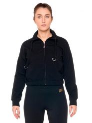 Bluza z zamek błyskawiczny na co dzień na siłownię. Czarne bluzy bez kaptura damskie LEONE 1947 APPAREL, s. Za 383.11 zł.