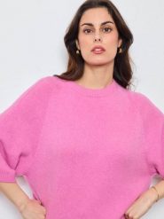 CXL by Christian Lacroix Sweter w kolorze różowym rozmiar: onesize. Różowe swetry klasyczne damskie CXL by Christian Lacroix, bez kołnierzyka. Za 174.84 zł.