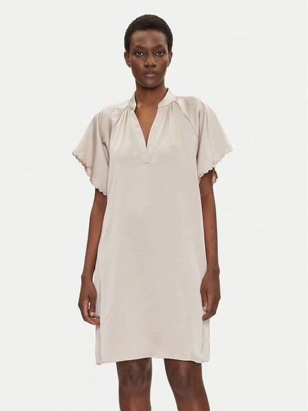 Bruuns Bazaar Sukienka codzienna Beckia Wendis BBW4490 Beżowy Loose Fit. Brązowe sukienki damskie Bruuns Bazaar, na co dzień, bez wzorów, z syntetyku, bez kołnierzyka, bez ramiączek, proste. Za 439.99 zł.