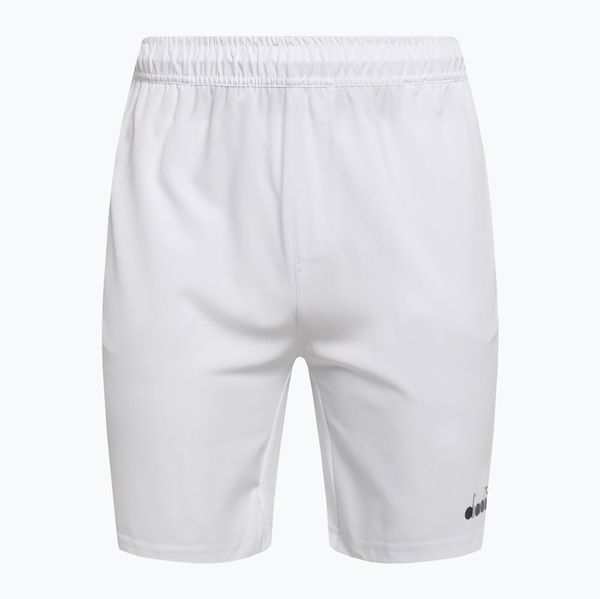 Spodenki męskie Diadora Core Bermuda. Białe szorty męskie Diadora, na lato, bez wzorów, z elastanu. Za 83.99 zł.