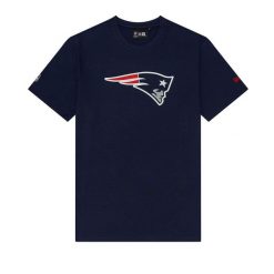 T-Shirt NFL New England Patriots Logo New Era Bleu marine. Białe t-shirty męskie New Era, xl, bez wzorów, z bawełny, bez kołnierzyka. Za 136.95 zł.