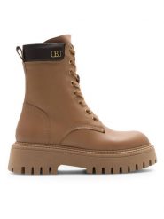 Badura Trapery SEGOVIA-8048 Brązowy. Brązowe trapery damskie Badura, ze skóry, bez obcasa. Za 299.99 zł.