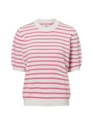 Nümph sweter z krótkim rękawem z dzianiny - Nunicole Kobiety Bawełna biały, XXL. Białe swetry klasyczne damskie Nümph, xxl, z bawełny, bez kołnierzyka. Za 299.95 zł.