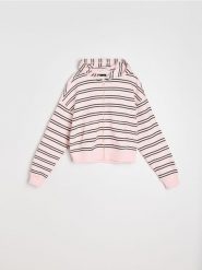 Bluza oversize z bawełną w paski - wielobarwny. Bluzy bez kaptura damskie Sinsay, l, z bawełny. Za 59.99 zł.