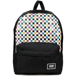 Plecak szkolny Vans GLITTER CHECK. Czarne plecaki damskie Vans, bez wzorów. W wyprzedaży za 119.00 zł.