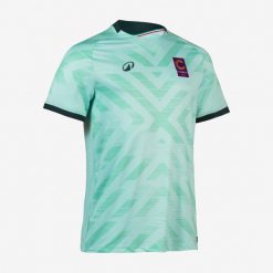 Koszulka piłkarska dla bramkarzy Kipsta Oficjalna Serie C. Zielone t-shirty sportowe męskie KIPSTA, l, z materiału, bez ramiączek, do piłki nożnej. Za 289.99 zł.