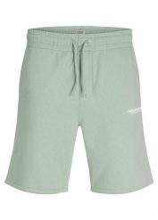 Szorty dresowe JJ REBEL, regular fit. Szare szorty męskie bonprix, z dresówki, bez kołnierzyka. Za 59.99 zł.
