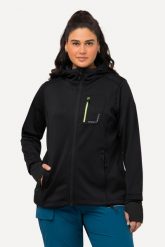 Damskie Bluza HYPRAR odblaskowy nadruk kaptur otwór na kciuk. Czarne bluzy z kapturem damskie Ulla Popken, plus size, z elastanu. Za 389.99 zł.