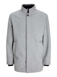 Jack & Jones Płaszcz zimowy "Harrison" w kolorze jasnoszarym rozmiar: XL. Szare płaszcze męskie Jack & Jones, na zimę, xl, bez wzorów, z wełny. Za 263.53 zł.