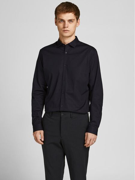 Jack & Jones Koszula 12201905 Czarny Slim Fit. Czarne koszule męskie Jack & Jones, m, bez wzorów, z bawełny, bez kołnierzyka, bez ramiączek. Za 149.99 zł.