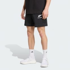 Szorty All Blacks Presentation. Czarne szorty męskie Adidas, bez kołnierzyka. Za 179.00 zł.
