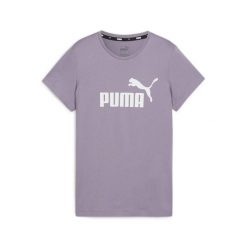 Koszulka damska Puma ESS Logo Tee. Fioletowe bluzki damskie Puma, s, bez wzorów, bez kołnierzyka. Za 101.35 zł.