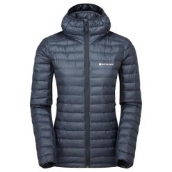 Kurtka ocieplana damska Montane Icarus Lite Hoodie. Niebieskie kurtki damskie Montane, l, bez wzorów, z materiału, z kapturem. Za 692.99 zł.