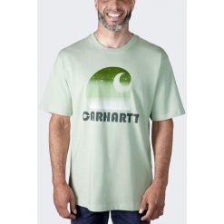Koszulka męska T-shirt Carhartt Heavyweight. Żółte t-shirty męskie Carhartt, m, bez wzorów, bez kołnierzyka. Za 123.99 zł.
