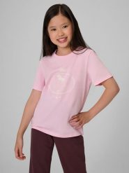 4F T-shirt regular z nadrukiem dziewczęcy - różowy 134 (8-9 lat). Czerwone koszulki dziewczęce 4f, uniwersalny, bez wzorów, z bawełny, bez ramiączek. Za 49.99 zł.