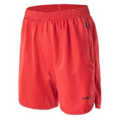 Spodenki męskie treningowe Hi-Tec Hicko - czerwone, Rozmiar M. Czerwone szorty męskie Hi-tec, z materiału, bez kołnierzyka. Za 69.99 zł.