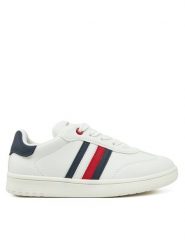 Tommy Hilfiger Sneakersy Stripe Low Cut Lace-Up Sneaker T3X9-33850-1355 M Biały. Białe buty sportowe chłopięce Tommy Hilfiger, ze skóry, bez zapięcia. Za 199.99 zł.