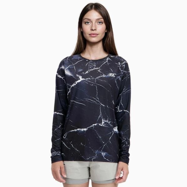 Damska koszulka z długim rękawem do biegania w terenie TERRARUN. Czarne t-shirty damskie BODYCROSS, bez wzorów, ze skóry, bez kołnierzyka. W wyprzedaży za 292.99 zł.