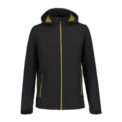 Polarowa kurtka turystyczna Softshell Icepeak Brimfield. Czarne kurtki softshell damskie ICEPEAK, l, bez wzorów, z materiału, bez kaptura. Za 340.10 zł.