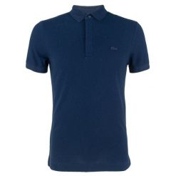 Męska koszulka polo Lacoste. Niebieskie koszulki polo męskie Lacoste, m, bez wzorów, z bawełny, bez ramiączek. Za 703.99 zł.