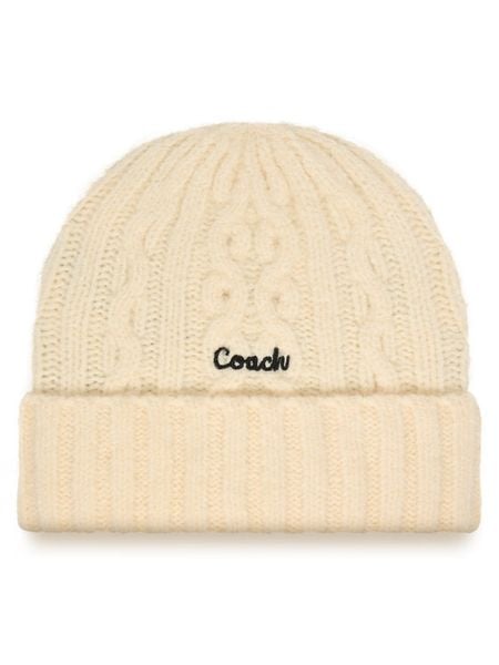 Coach Czapka CCL47 Écru. Czapki zimowe damskie Coach, z poliesteru. Za 249.99 zł.