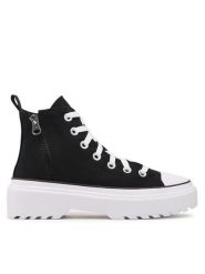 Converse Trampki Chuck Taylor All Star Lugged Lift Hi A03011C Czarny. Czarne trampki i tenisówki damskie Converse, bez wzorów, z materiału. Za 209.99 zł.