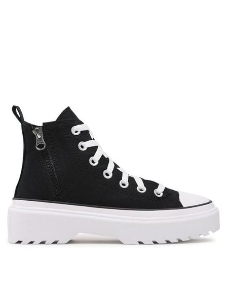Converse Trampki Chuck Taylor All Star Lugged Lift Hi A03011C Czarny. Czarne trampki i tenisówki damskie Converse, bez wzorów, z materiału. Za 209.99 zł.