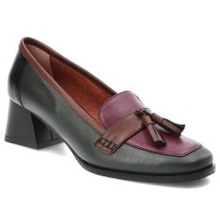 Zielone Półbuty Armodo Eleganckie Skórzane Buty Na Obcasie. Zielone półbuty damskie Armodo, z aplikacjami, ze skóry, biznesowe, bez obcasa, na obcasie. Za 369.00 zł.