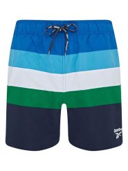 Reebok Szorty kąpielowe "Spiro" w kolorze niebiesko-zielono-czarnym rozmiar: M. Czarne szorty sportowe męskie Reebok, m, z materiału, outdoorowe. Za 96.60 zł.