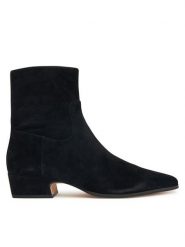 Nokwol Botki Dusty Czarny. Czarne botki damskie Nokwol, ze skóry, bez obcasa, na płaskiej podeszwie, bez zapięcia. Za 529.99 zł.