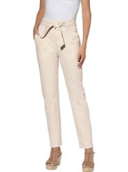 Heine Dżinsy - Slim fit - w kolorze beżowym rozmiar: 38. Brązowe jeansy damskie Heine, z podwyższonym stanem. Za 74.63 zł.