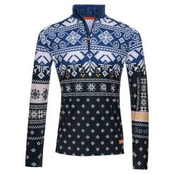 Bluza narciarska Męska Gareth & Lucas Seventy-Nine. Niebieskie bluzy bez kaptura męskie GARETH & LUCAS, l, z elastanu. Za 229.99 zł.