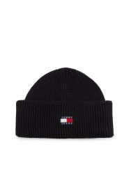 Tommy Jeans czapka z dzianiny Mężczyźni Bawełna (100%) czarny, ONE SIZE. Czarne czapki męskie Tommy Jeans, bez wzorów, z bawełny, wakacyjne. Za 169.95 zł.