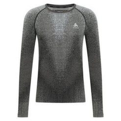 Koszulka termoaktywna z długim rękawem męska. Szare t-shirty sportowe męskie Odlo, l, bez ramiączek, do biegania. Za 349.99 zł.