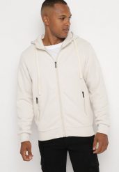 Beżowa Rozpinana Bluza z Bawełną i Kapturem Corilena. Brązowe bluzy z kapturem męskie Born2be, l, z bawełny. Za 89.99 zł.