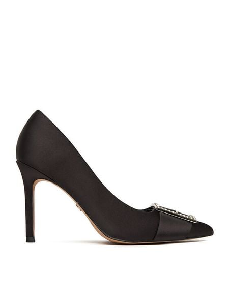 Nine West Szpilki CEO-LUBNA-01 Czarny. Czarne szpilki Nine West, bez wzorów, z materiału, bez obcasa. Za 199.99 zł.