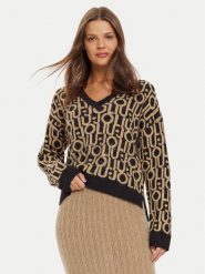 Liu Jo Sweter WF4436 MA30P Brązowy Regular Fit. Brązowe swetry klasyczne damskie Liu Jo, m, z syntetyku, bez kołnierzyka. Za 399.99 zł.