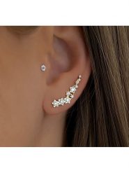 DI GIORGIO Pozłacane kolczyki-wkrętki z cyrkoniami rozmiar: onesize. Żółte kolczyki damskie DI GIORGIO, z cyrkonią, pozłacane. Za 130.81 zł.