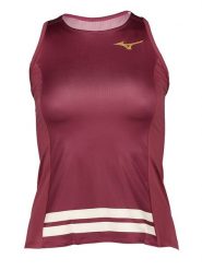 Mizuno Top sportowy w kolorze czerwonym rozmiar: L. Czerwone topy damskie Mizuno, l, bez wzorów, z materiału, bez ramiączek. Za 96.60 zł.