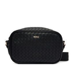 Torebka BOSS. Czarne listonoszki damskie Boss, bez wzorów, bez dodatków. Za 599.99 zł.