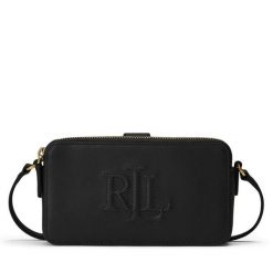Torebka LAUREN RALPH LAUREN. Czarne listonoszki damskie Lauren Ralph Lauren, bez wzorów, bez dodatków. Za 1,099.00 zł.