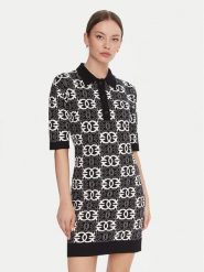 PINKO Sukienka Nothing 106039 A2YD Czarny Regular Fit. Czarne sukienki damskie Pinko, s, bez wzorów, z dzianiny, bez kołnierzyka, bez ramiączek. Za 999.99 zł.