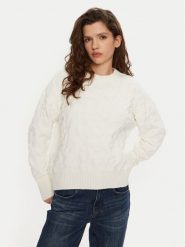 DKNY Sweter P4MSAQ51 Écru Regular Fit. Swetry klasyczne damskie DKNY, xs, z wiskozy, bez kołnierzyka. Za 359.99 zł.