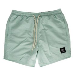 Męskie krótkie spodenki kąpielowe 15" z kieszeniami (Aqua, M). Niebieskie kąpielówki męskie SURF MONKEY, m, bez wzorów, z materiału, do pływania. Za 235.00 zł.