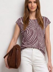 Street One Koszulka Kobiety lila|biały, 42. Białe t-shirty damskie Street One, uniwersalny, bez wzorów, z syntetyku, bez kołnierzyka. Za 149.95 zł.